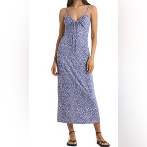 Z Supply Melinda Deval Ditsy Floral Midi Dress - True Navy